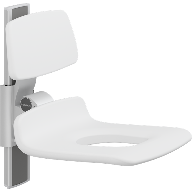 PLUS shower seat 450 with aperture, manually height adjustable