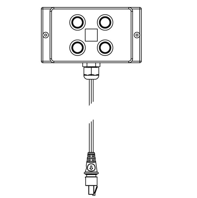 Afstandbediening aan kabel met kabel