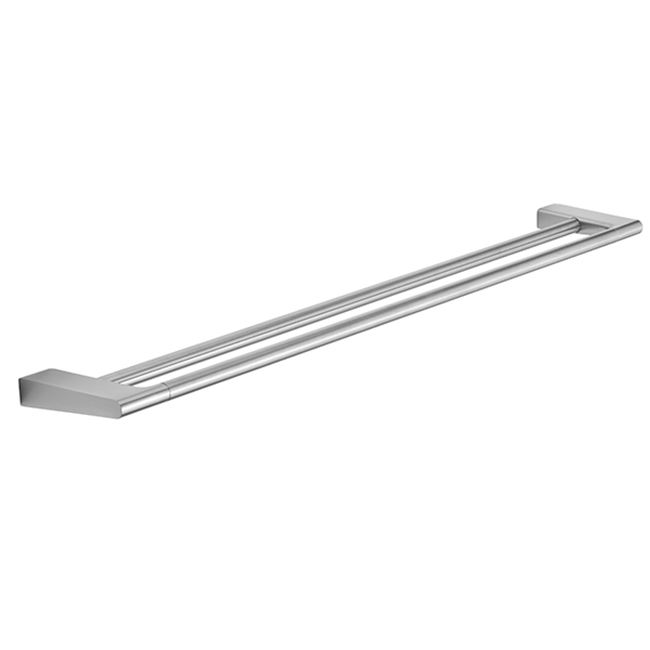 Pressalit Style Towel rack, double, 31.89", brushed steel