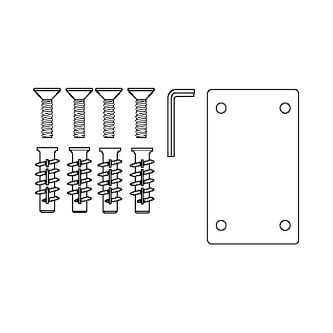 Mounting kit V8654 (4 pcs), for aerated concrete