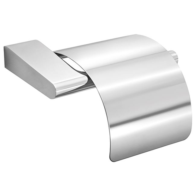 Pressalit Style Toilet paper holder w/cover, chrome