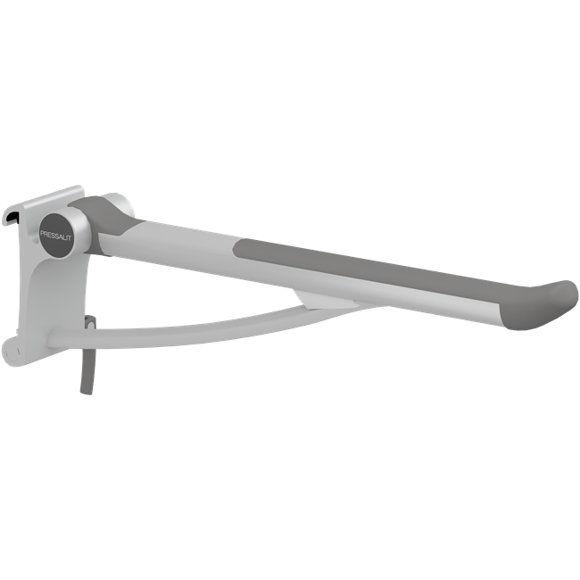 PLUS fold down grab bar with integrated counter-balance, 27.6'', right hand operated