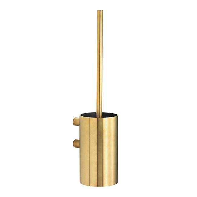 Pressalit Choice Toilet brush for wall, brushed brass