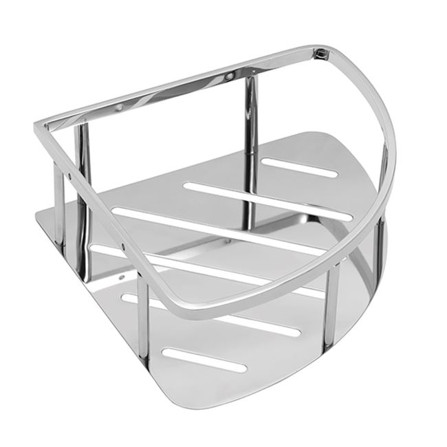 Pressalit Choice Corner shelf, polished steel