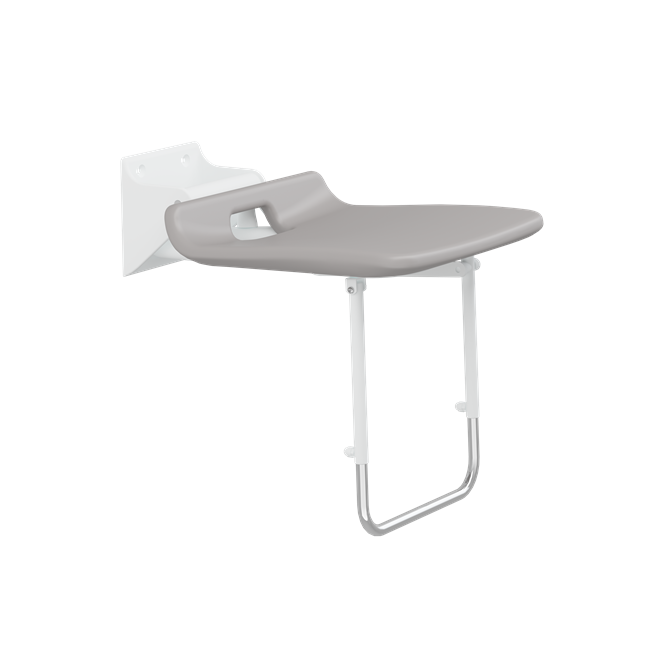 VALUE IV folding shower seat with supporting leg, fixed height