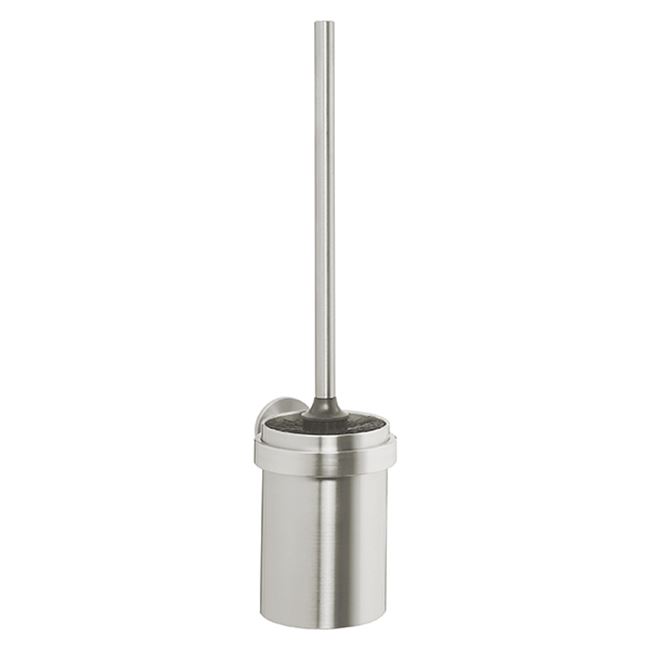 Pressalit Public Classic Toilet brush for wall mounting, w/ bowl, brushed steel