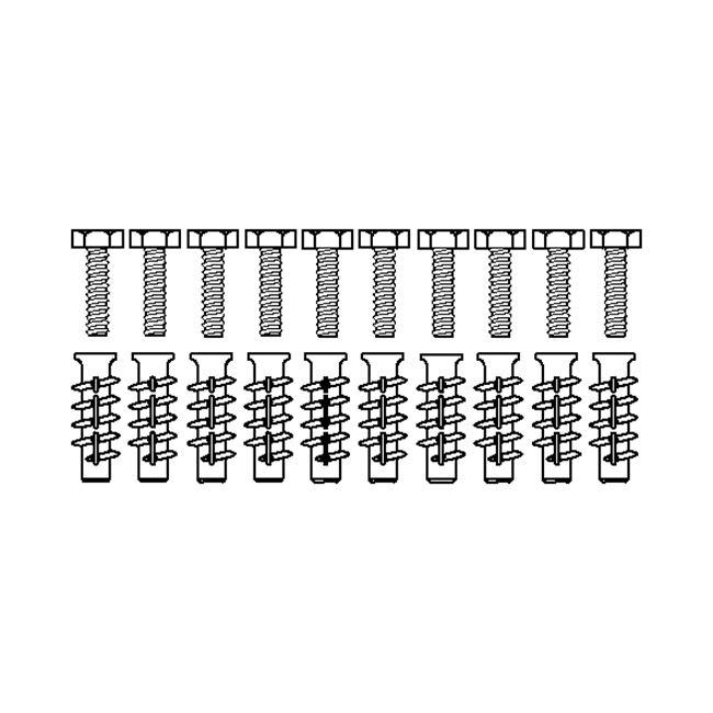 Kit vis de montage V8662 (10 pièces), pour béton cellulaire