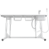 Wickeltisch, 800 x 1800 mm, elektrisch höhenverstellbar, mit sanitären Artikeln und Armatur mit Ausziehbrause