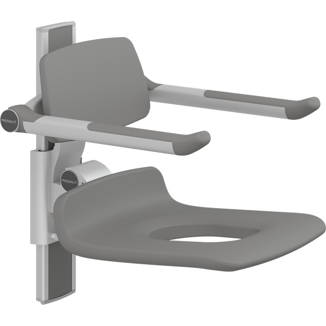 PLUS shower seat 450 with aperture, manually height adjustable