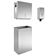 Pressalit Public Premium Set with waste bin, paper dispenser and soap dispenser, brushed steel