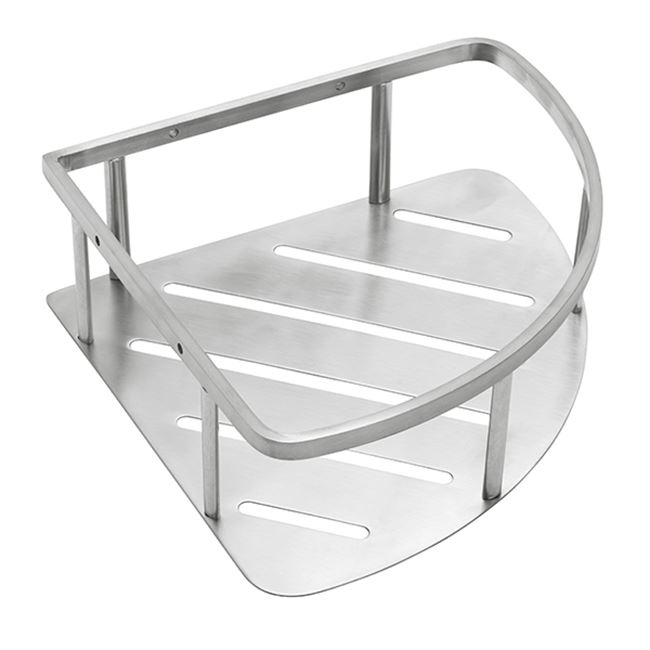 Pressalit Choice Corner shelf, brushed steel