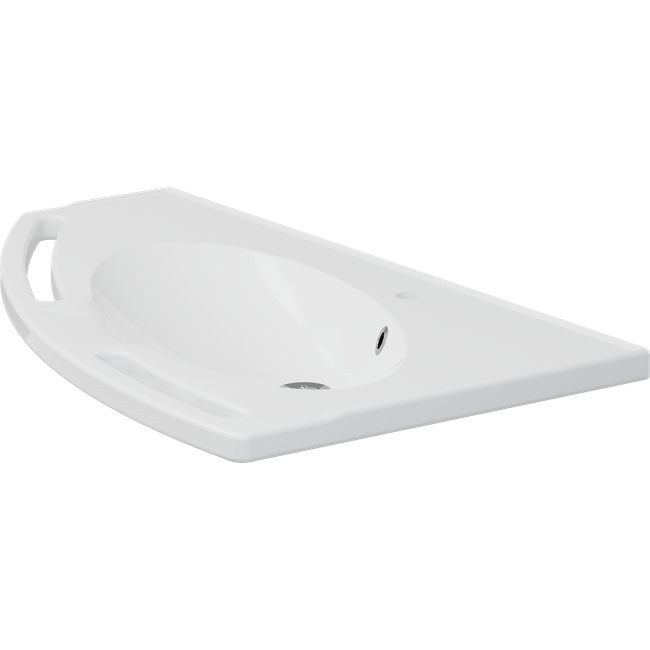 MATRIX ANGLE sink with overflow, left-facing