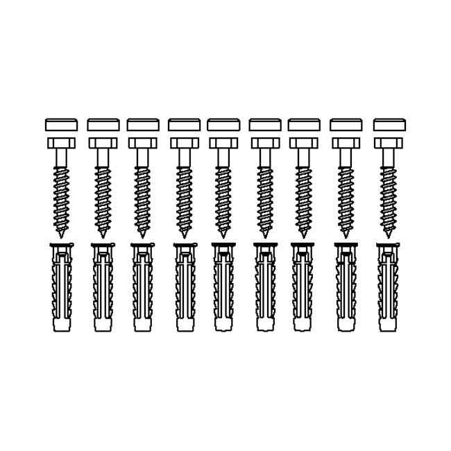 Monteringssæt V8611 (9 stk), til massiv mur