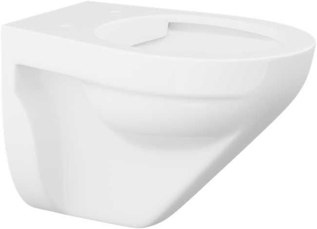 Wall-mounted toilet, rimless, 21.3"