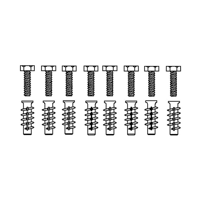 Befestigungsmaterial V8666 (8 Stck.), für Porenbeton