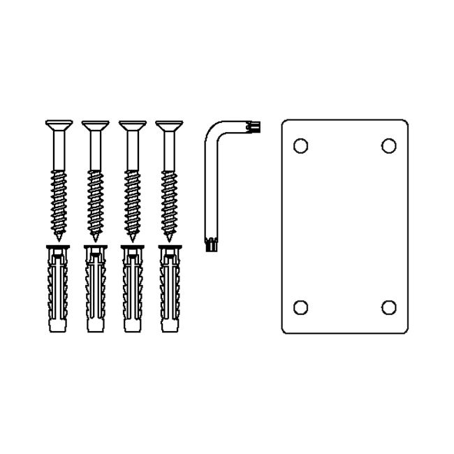 Kit vis de montage V8604 (4 pièces), pour brique pleine