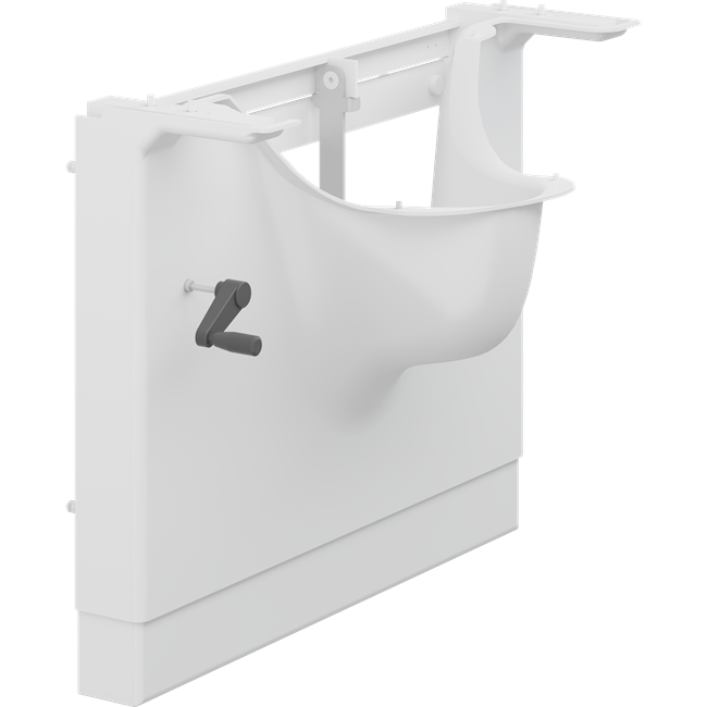 MATRIX manual basin unit, left-facing, height adjustable