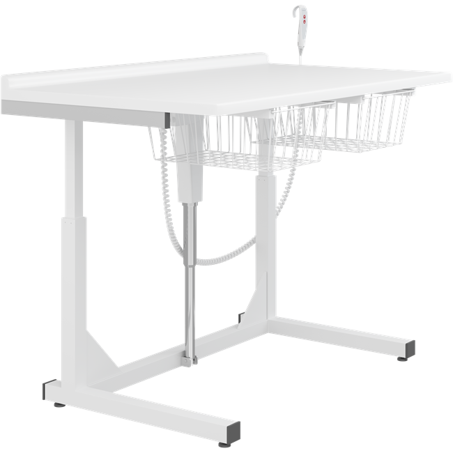 Changing table, 800 x 1400 mm, electrically height adjustable