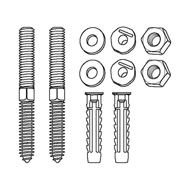 Befestigungsmaterial V8602 (2 Stck.), für massives Mauerwerk